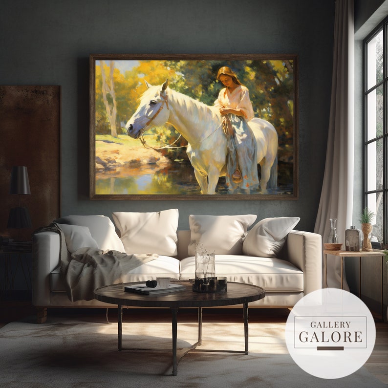 Woman on Horse Print: Vintage Equestrian Wall Art (digital Download) - Etsy