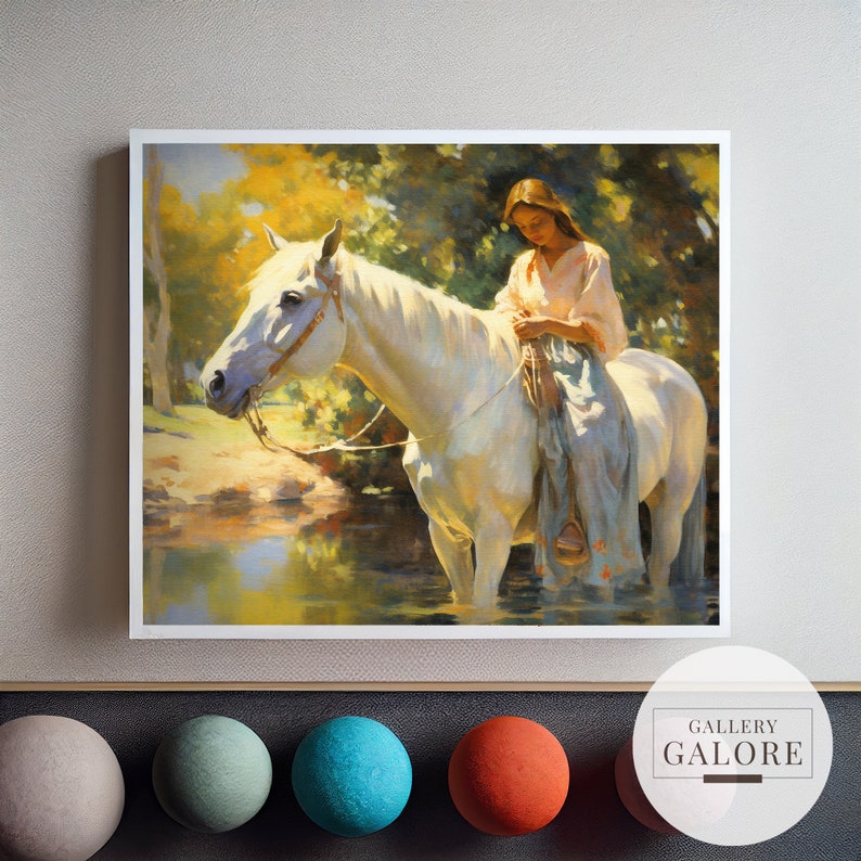 Woman on Horse Print: Vintage Equestrian Wall Art (digital Download) - Etsy