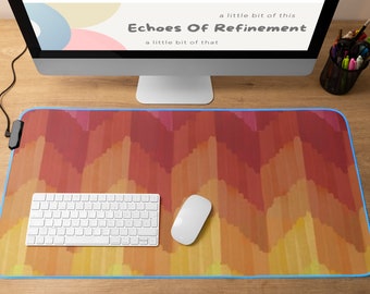 Chevron Desk Mat, Aesthetic Desk Accessory, Cute Workspace, Girl Desk, Boho Chic, Desk Topper, Fun Desk Pad, Office Desk Decor