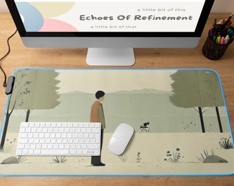 Boy On The Beach Desk Mat, Aesthetic Desk Accessory, Cute Workspace, Girl Desk, Boho Chic, Desk Topper, Fun Desk Pad, Office Desk Decor