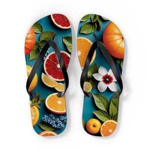 Citrus Fruit Flip Flops: Stylish Summer Beach Sandals