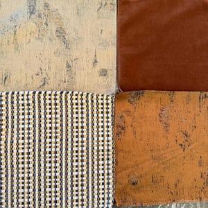 Stalen luxe bekleding: voorbeelden designer interieur: set van 4