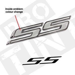 Camaro SS Badge Text inlay decal kit Graphics  -  DIY Kit, easy to install, custom made, Custom Colours