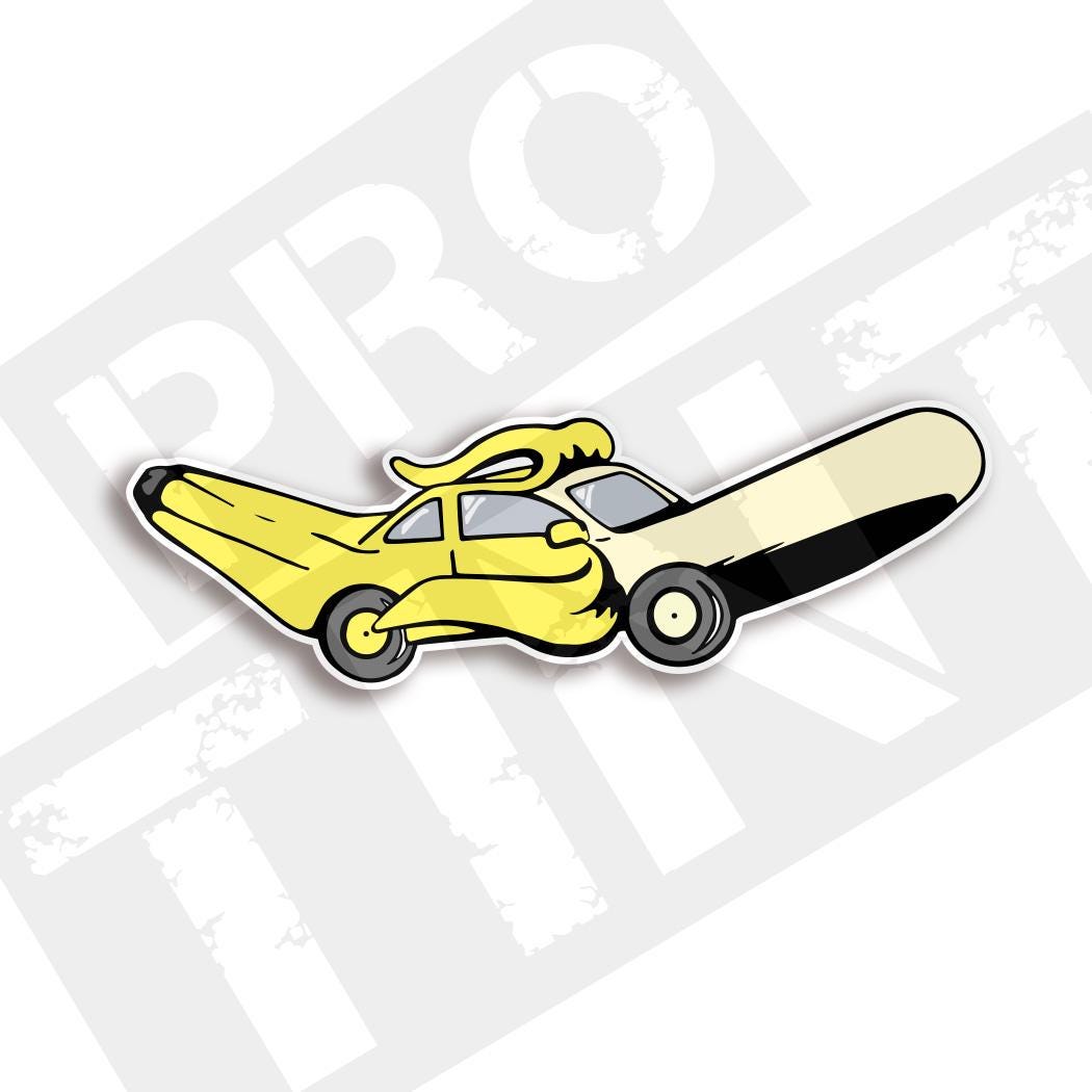 Banana Car Decal, Bloodhound Gang Funny Bumper Sticker - Waterproof Vinyl, Silly Car sticker, Laptop decal, Water bottle decal, Foxtrot