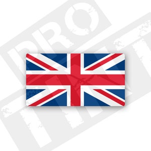 Union Jack Flag Vinyl Decal - Waterproof Vinyl, Car decal, Laptop decal, Water bottle decal.