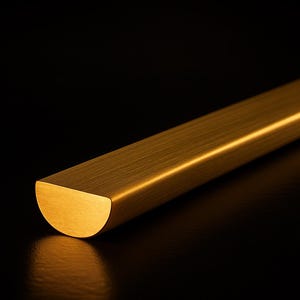 Brass Half Round Wire 8-gauge x 12 Inches or 24 Inches ".128 x .064" (3.25mm x 1.63mm) for jewelry making