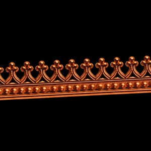 SWJ™ 99% Copper Gallery Bezel Wire – “Crown” Pattern x 12 Inches (5.21 x 0.69mm) – Dead Soft Copper Strip for Cabochons | SWJ Supply