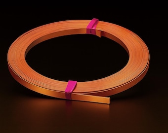SWJ™ 99% Copper Bezel Wire – 28 Gauge × 1/8" x 0.013" (3.18 x 0.33mm) × 10 feet – Dead Soft Copper Strip for Cabochon & Jewelry | SWJ Supply