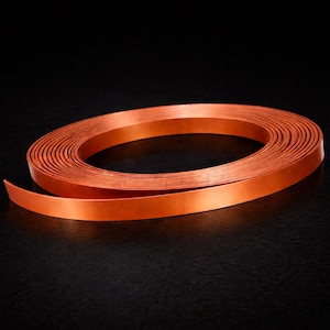 Alambre de bisel SWJ™ 99 % de cobre – Calibre 24 × 3,18 x 0,51 mm (1/8" x 0,020") × 1,5 m – Tira de cobre blando para cabujones y joyería / SWJ Supply