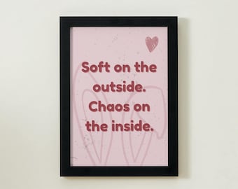 Soft Chaos – Creepy-Cute Gremlincore Printable Poster (Labubu-Inspired Digital Download)