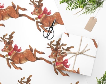 K-Kraft Vintage Prints Christmas Kraft Wrapping Paper Sets - 112.5 Square  feet per Set (Mistletoe-Reindeer-SodaShoppe)