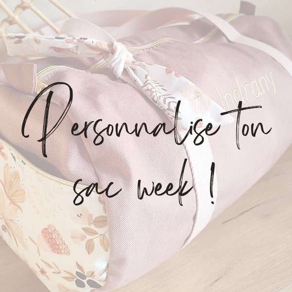 Sac week enfant personnalisé