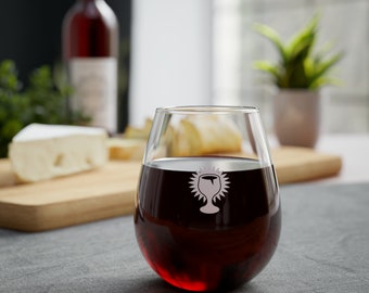 Stemless Wine Glass, 11.75oz, Wine Glass Gift, Custom Wine Glass