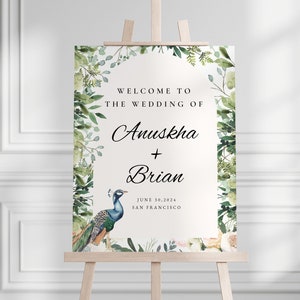 Indian wedding welcome sign wedding welcome sign template welcome to our wedding sign indian wedding decor Indian wedding signs customize