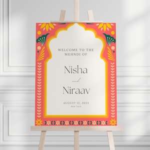 Indian Wedding Sign Indian Wedding Welcome Sign Mehndi Decor Custom Mehndi Signs Haldi Sign Indian Wedding Decor Wedding Digital Download