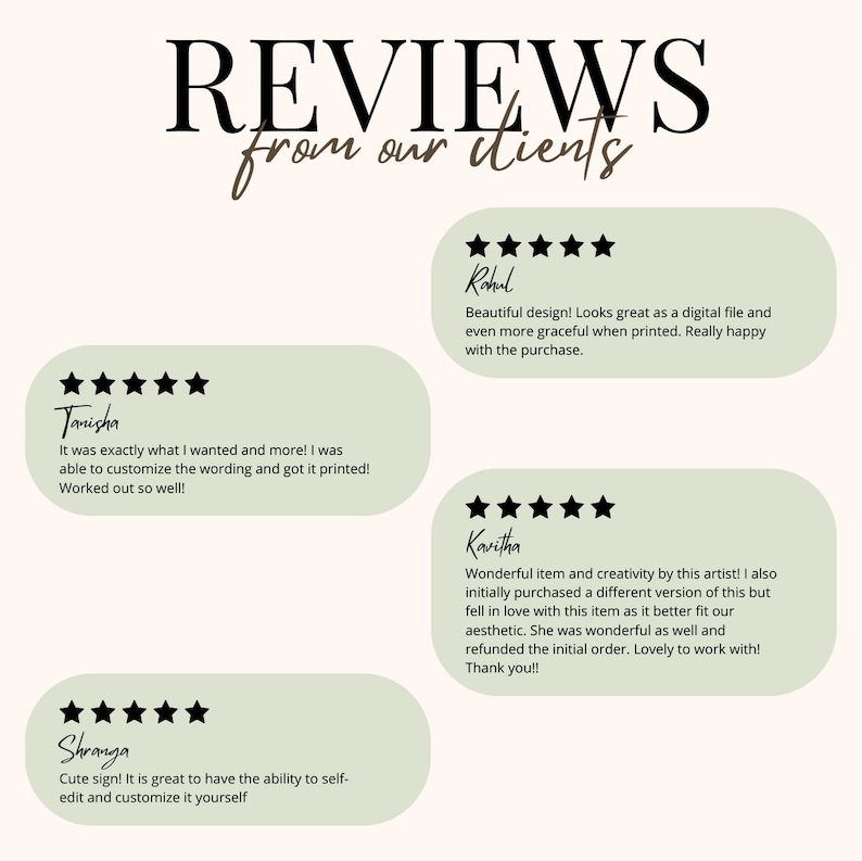5-star customer reviews from happy clients