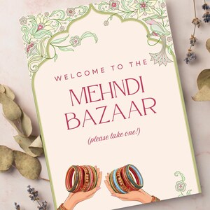 Jewelry Bazaar Favor Poster, Indian Bengali Wedding Sign, Mehendi Holud Haldi Henna Sign Download