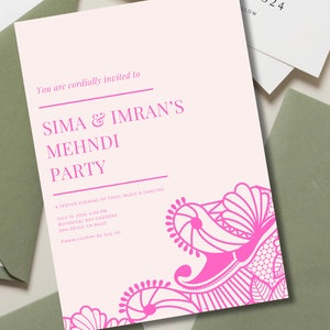 Digitale uitnodigingen Mehndi, uitnodiging Mehndi, Mehendi Evite, Indiase trouwkaarten, henna-feestuitnodiging, digitale uitnodiging Dholki, Indiase bruiloften