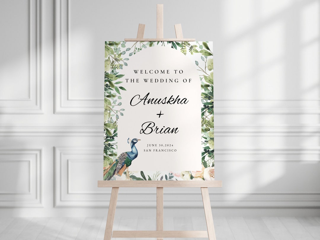 Indian Wedding Welcome Sign Wedding Welcome Sign Template Welcome to ...