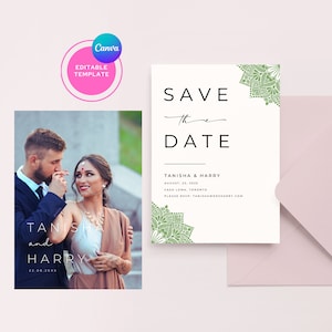 Salve a data para impressão, convites de casamento indiano, convite de casamento indiano, salve as datas indiano elegante, convites mínimos, casamento sikh