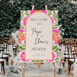 Welcome to our wedding hindu welcome sign