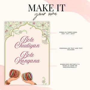 Maiyan and Choora Sign for Indian Wedding Decor