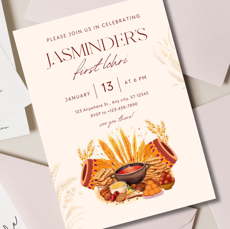 Lohri celebration invitation