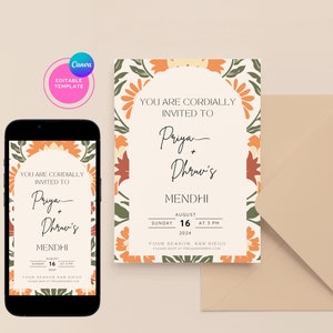 Ensemble numérique d'invitations de mariage, invitations électroniques de mariage indien, faire-part de mariage indien, invitations de mariage personnalisées, lot de mariage