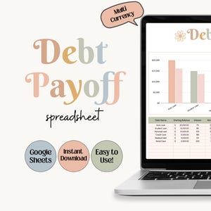 Debt Payoff Tracker Google Spreadsheets Debt Payment Tracker Debt Free Planner Debt Calculator Debt Tracker Budget Spreadsheet