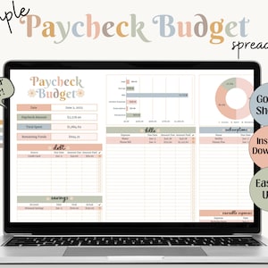 Paycheck Budget Template for Google Sheets Budget Spreadsheet Weekly Budget Finance Planner Paycheck Budget Spreadsheet Bill Pay Spreadsheet