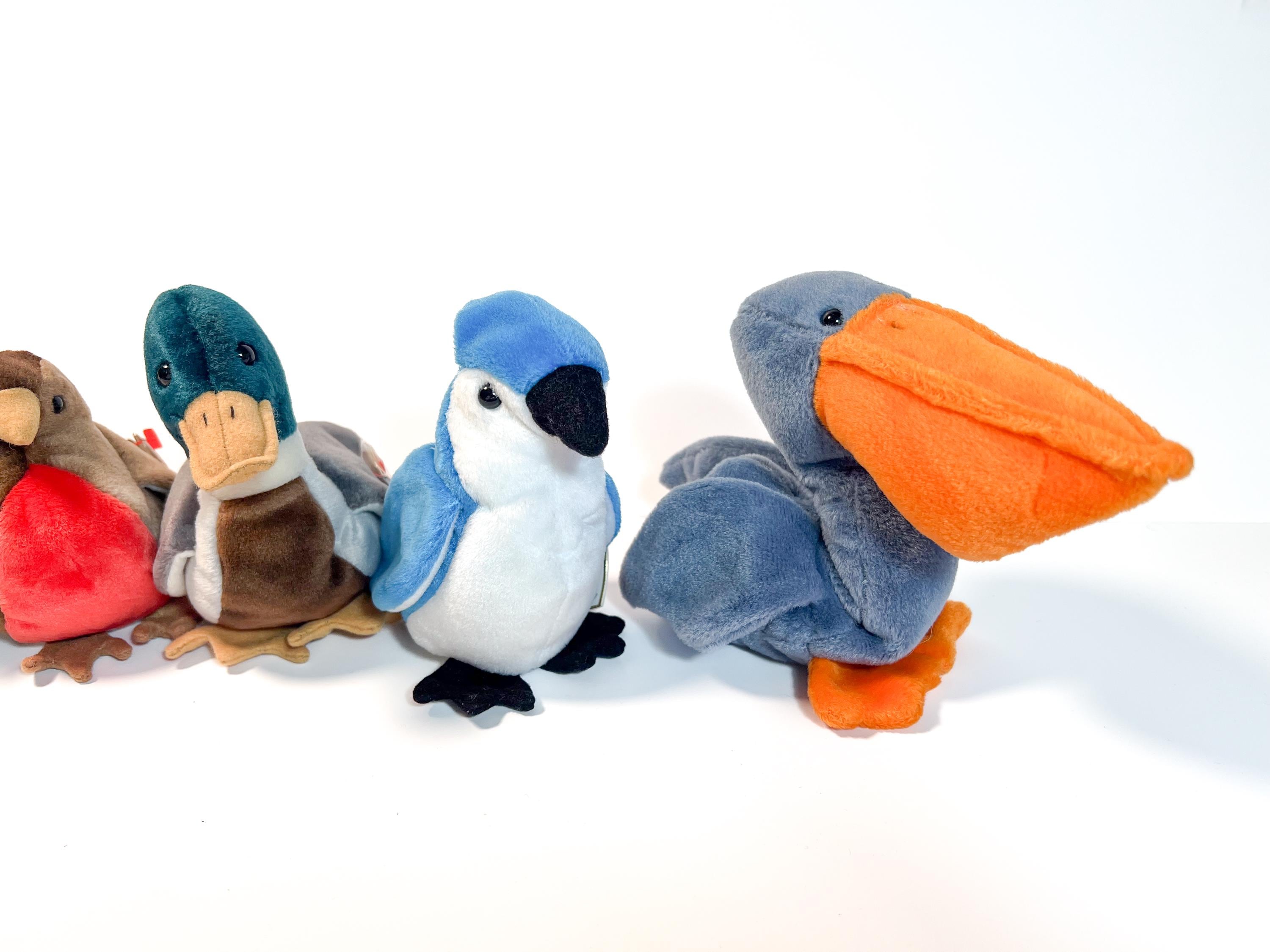 Vintage TY Beanie Baby Bird: 1990s Plush Toy (sold Individually