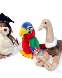 Vintage TY Beanie Baby Bird: 1990s Plush Toy (sold Individually