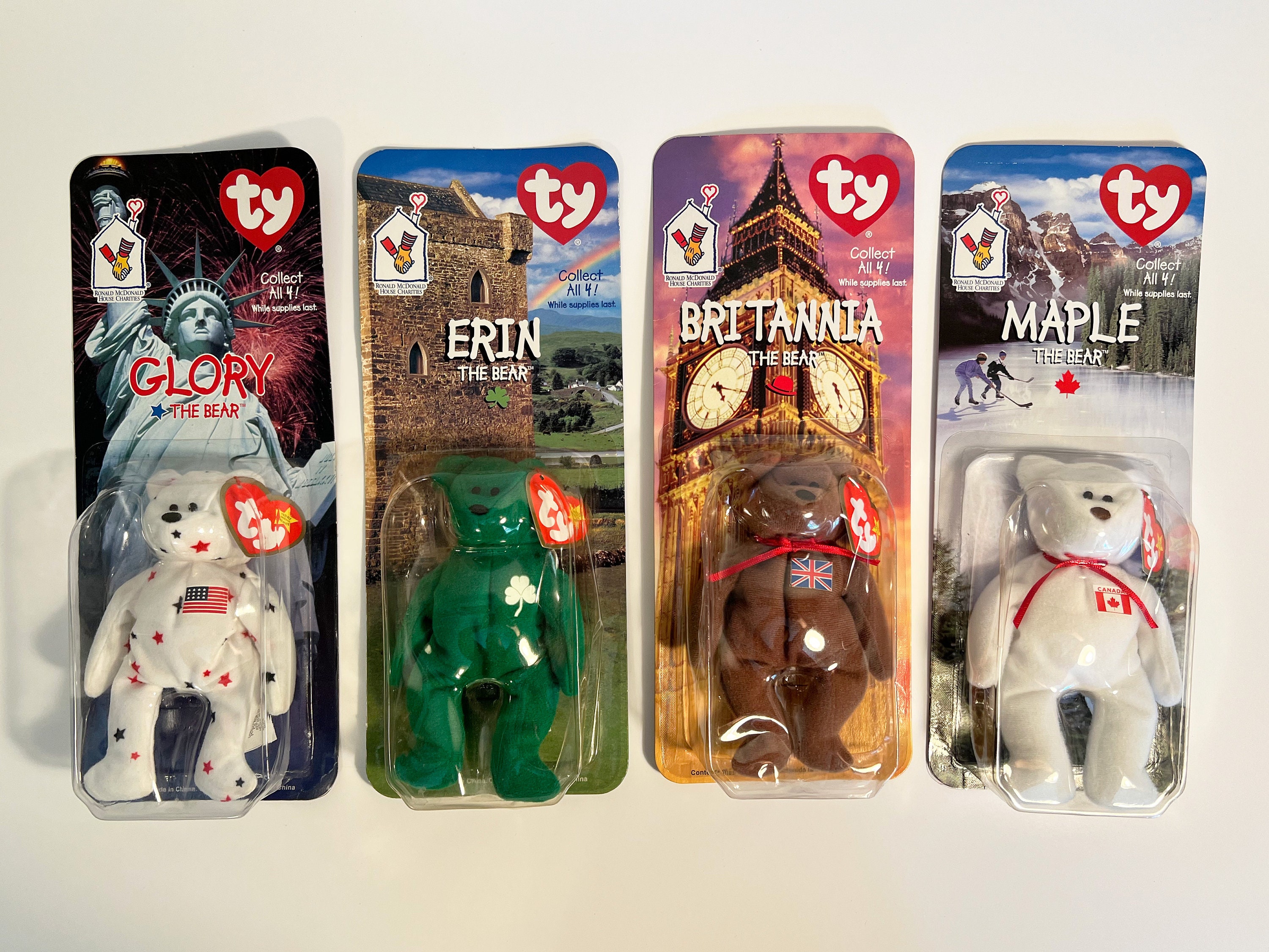Vintage Mcdonald's TY Teenie Beanie Babies: International Bears
