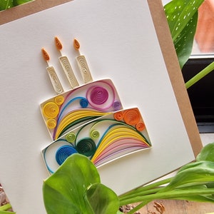 Carte de voeux Quilling - Joyeux anniversaire