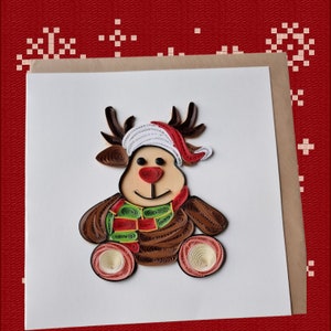 Buon Natale Quilling Card - Caro cervo