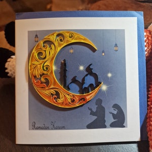 Cartões de felicitações - Ramadan Kareem - Saudações islâmicas - Ramadan Mubarak - arte de parede e decoração de mesa de escritório
