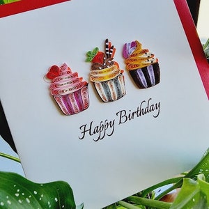 Quilling greeting card - Happy birthday
