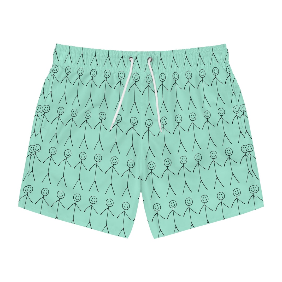 Lustige Badehose StrichmännchenMuster Etsy.de