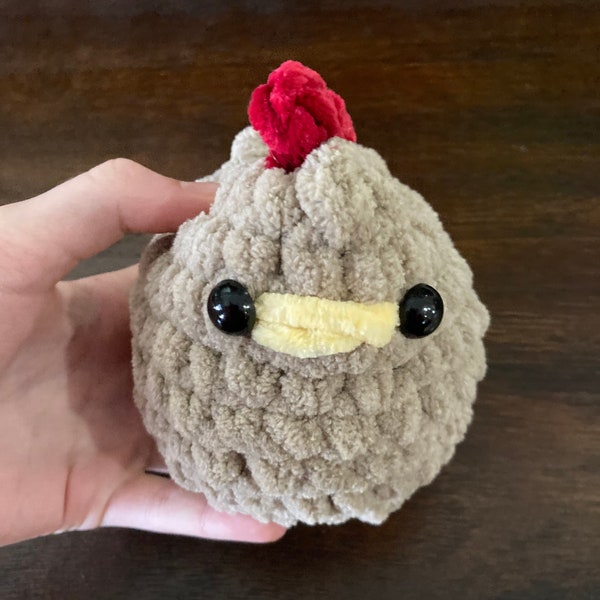 Cute crochet chicken plush amigurumi mabel