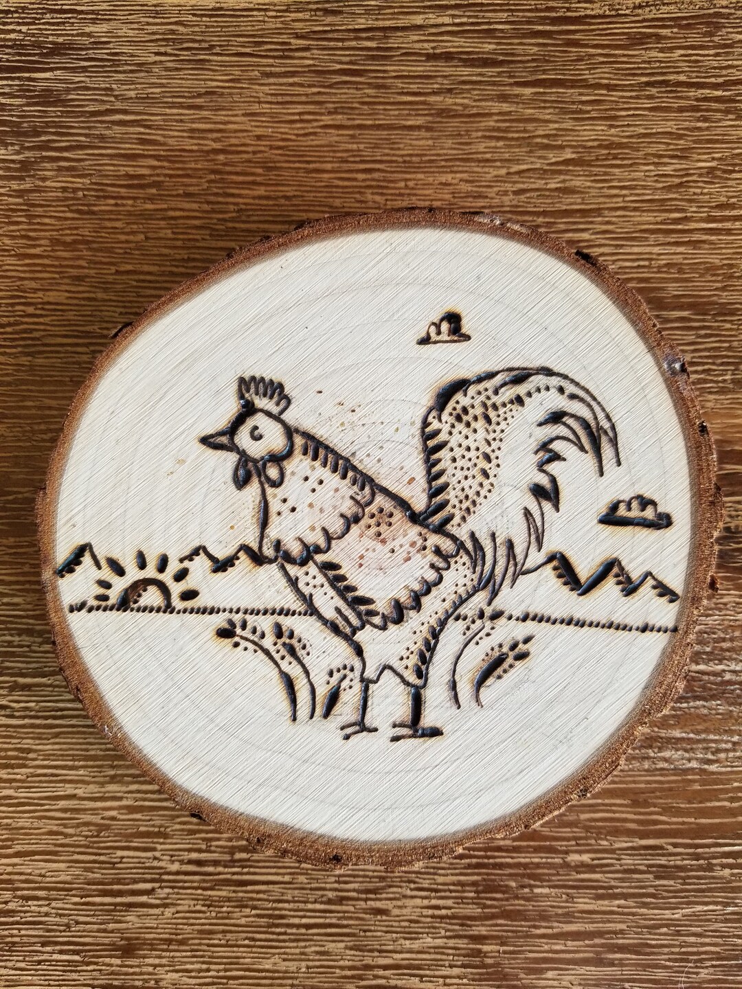 Woodburning Rooster Art Etsy