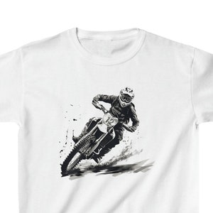 Dirt Bike Adventure Kid&#39;s T-Shirt- Off Road Motocross Graphic Tee, MX Racing Bikes Kid&#39;s Graphic Tee, Cool Dirt Bike T-Shirt for Boys, Gift