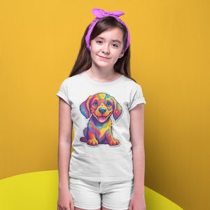 Retro 90s Dog Kid T-shirt- Kids Cartoon Inspired T-shirts - Let Your Little One Step into a World of Imagination, Youth Midweight Tee
