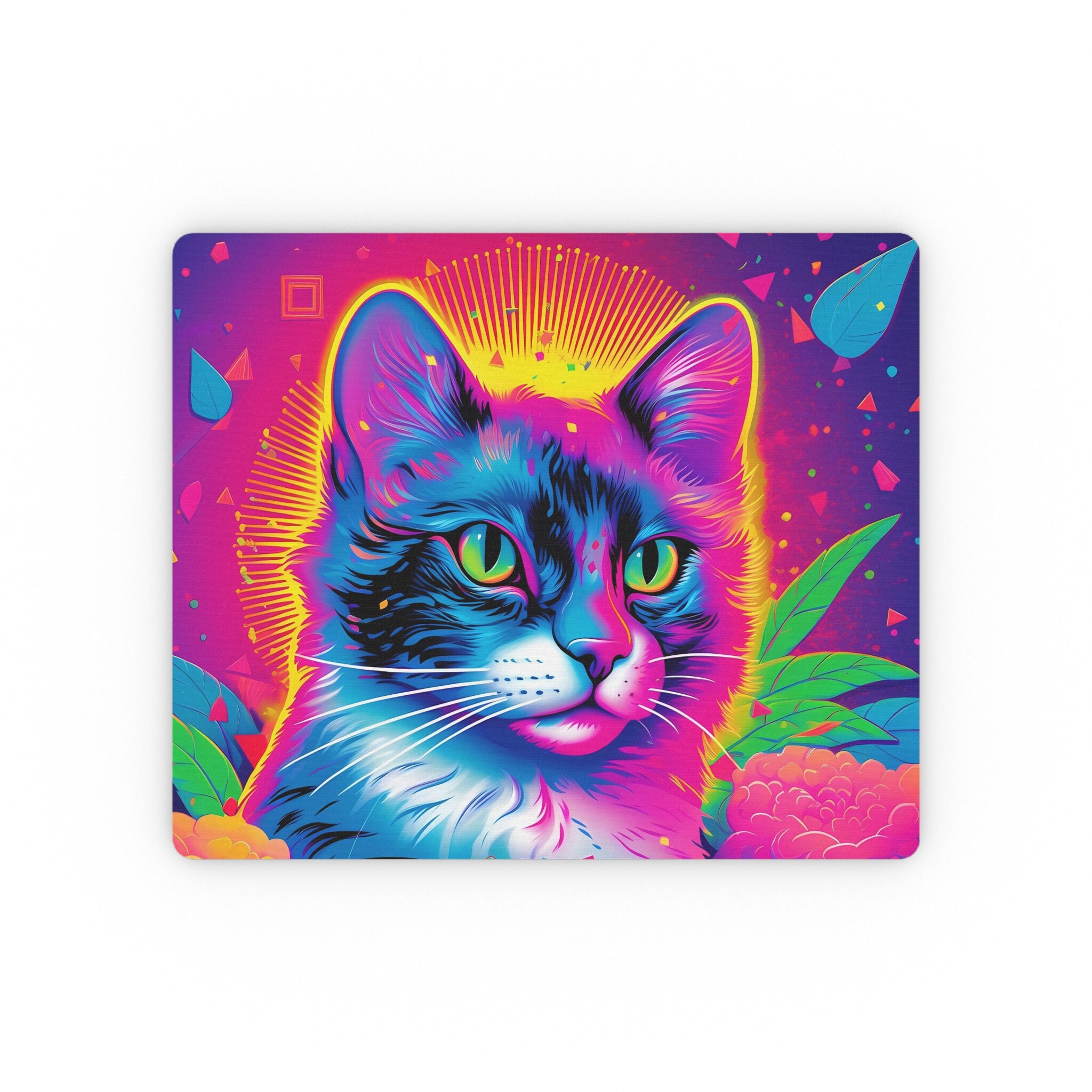 Retro Cat Mouse Pad Time Warp Essentials Retro 90sinspired Prints on
