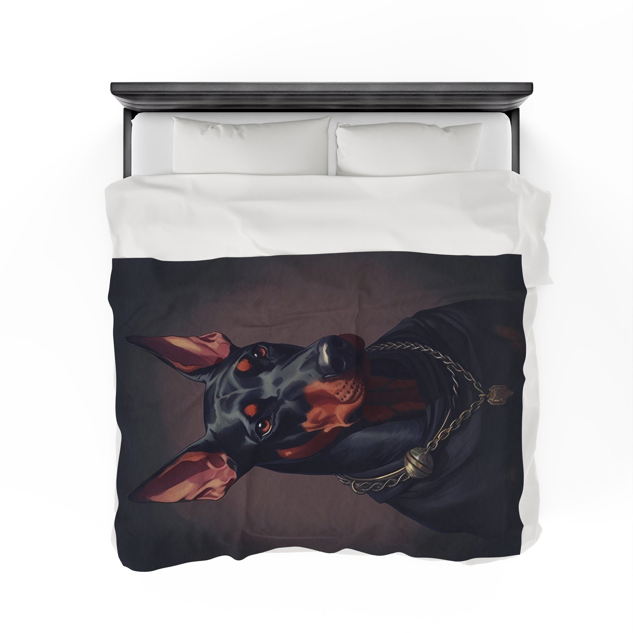 Rustic Doberman Quilted Blanket NCU0PT289