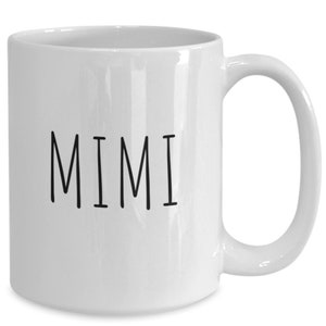 MIMI. White Ceramic Coffee Mug