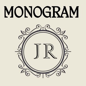 Monogram JR Digital Download, Custom Monogram Art with JR Initials for Personalized Wedding invitations JR Letter Art