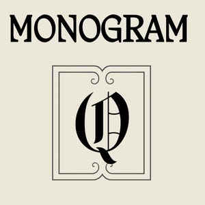 Monograma SVG Letra Q Descarga instantánea, SVG & PNG de alta calidad, perfecto para manualidades y uso comercial
