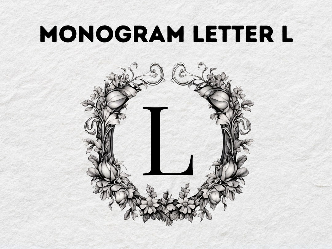 Monogram Letter L Digital SVG, Monogram Design Download, Monogram ...