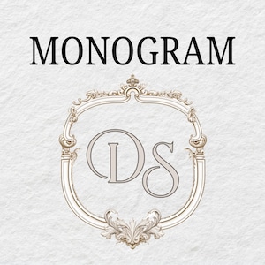 Monogram DS Digital Download, Custom Monogram Art with DS Initials for Personalized Wedding invitations DS Letter Art