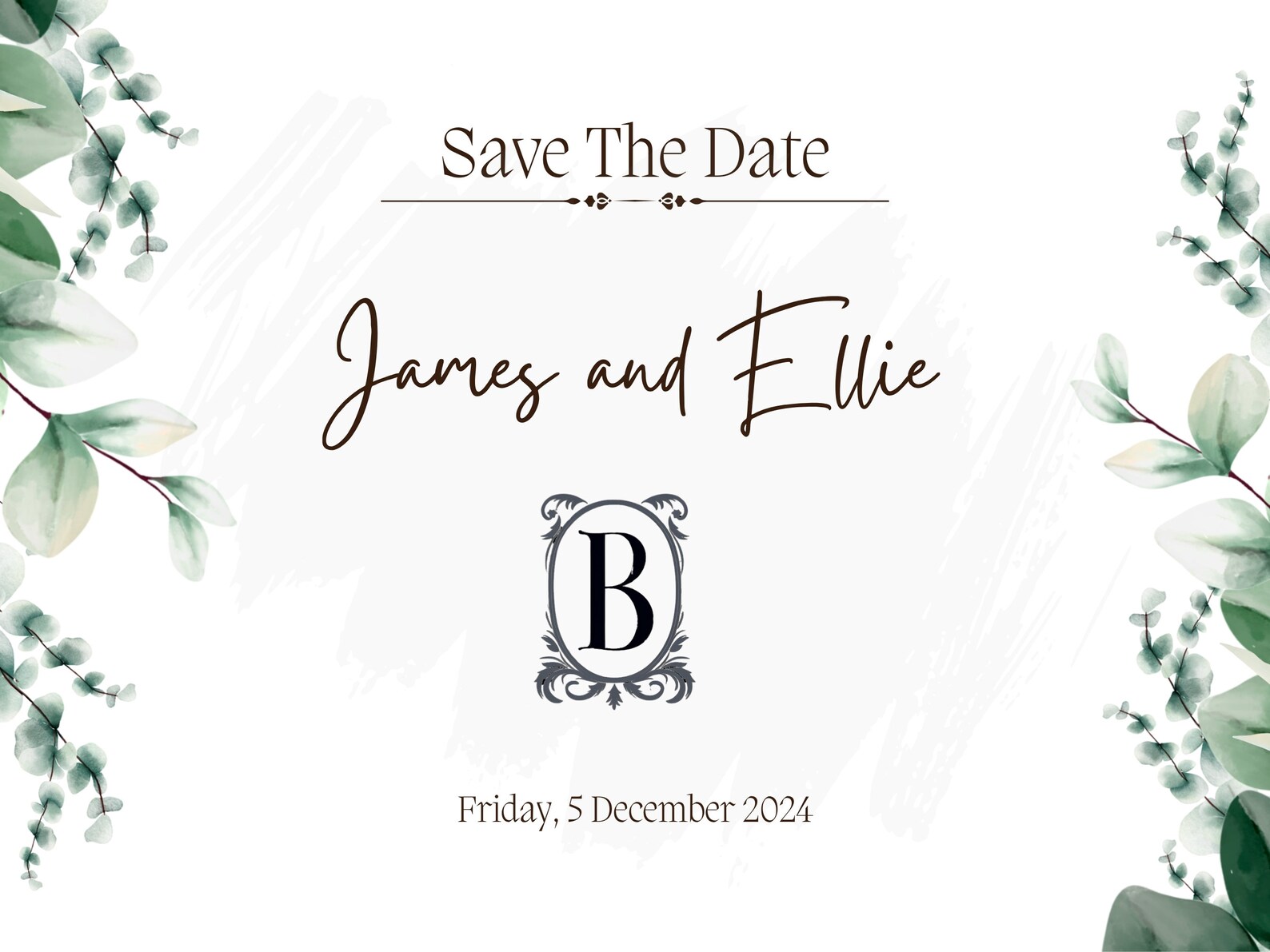 Monogram SVG B, Personalized Initial Design, Premade Wedding Monogram ...